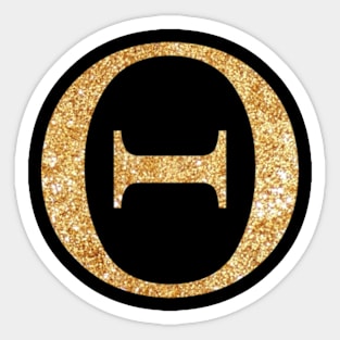 Gold Theta Sticker